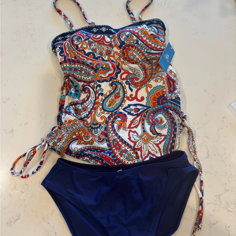 NWT Cupshe Somens size small paisley tankini